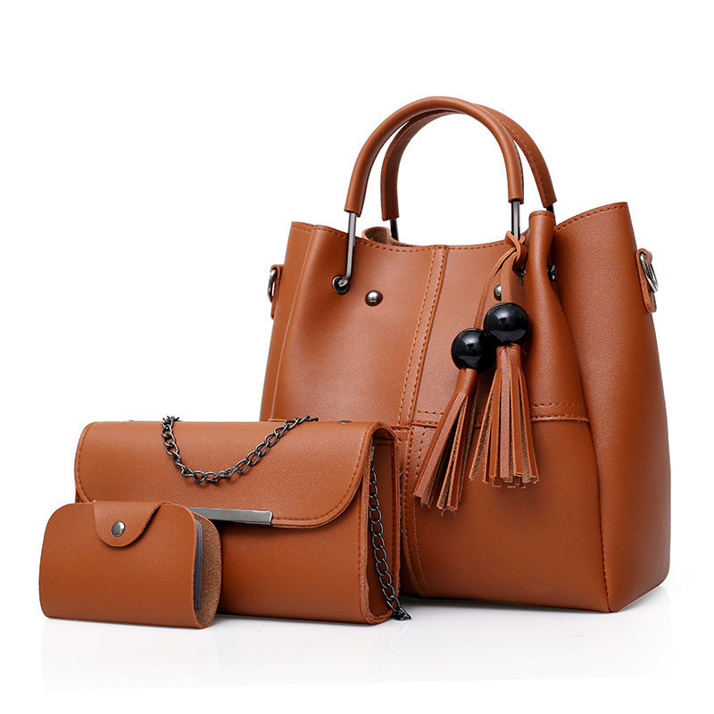 three-piece tassels mother bag