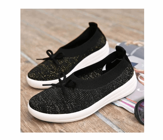 Flat with breathable mesh shoes women