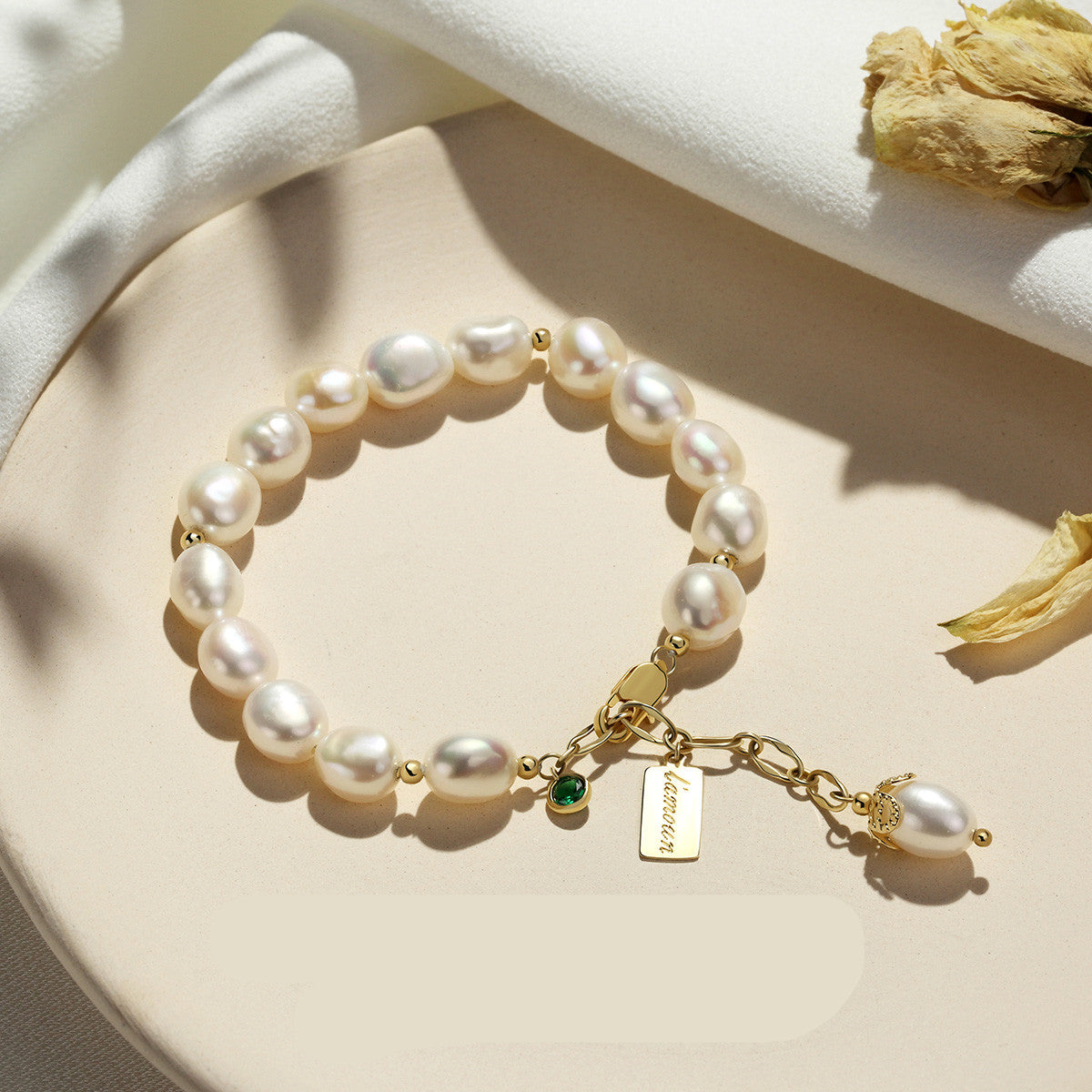 Natural Zircon Pearl Bracelet Luxury