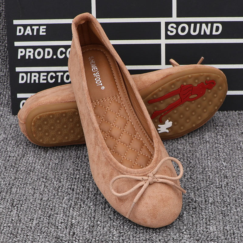 Round Toe Ballet Flat Shoes Women