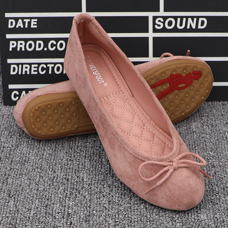 Round Toe Ballet Flat Shoes Women