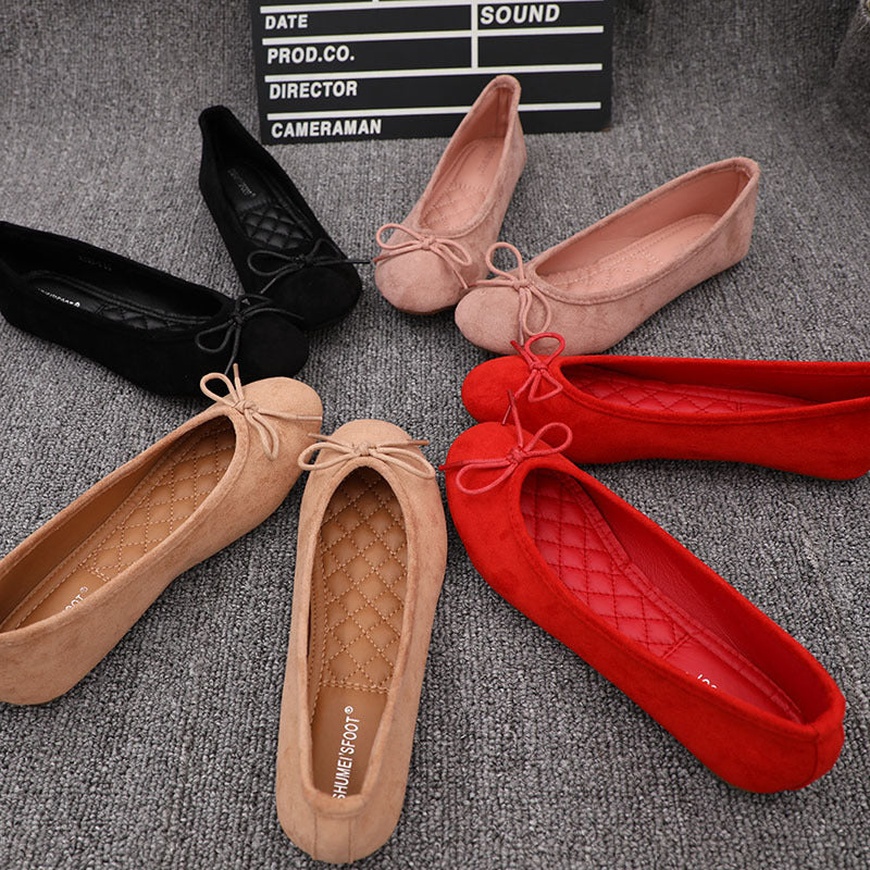 Round Toe Ballet Flat Shoes Women