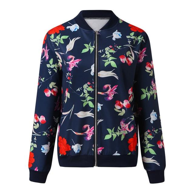 Zipper Long-Sleeved Jacket Women Jacket