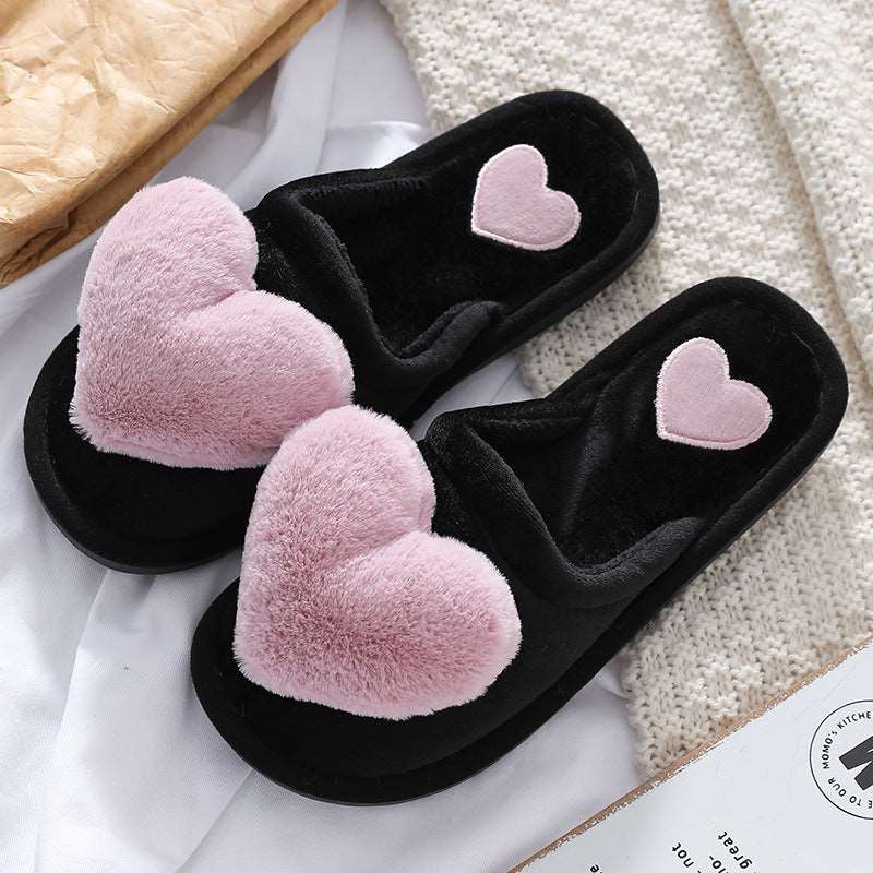 Cute Love Fluffy Slipper Home Slippers