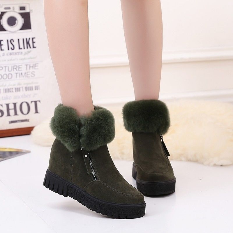 Snow Boots Women Short Hairy Boots