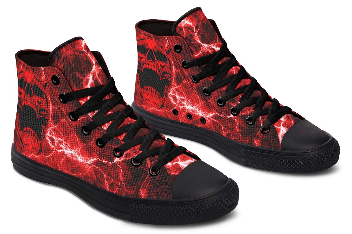 Men& Women Print High-top Canvas Shoes