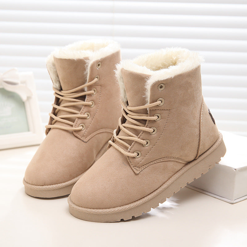 Winter Snow Boots Lace Up Platform