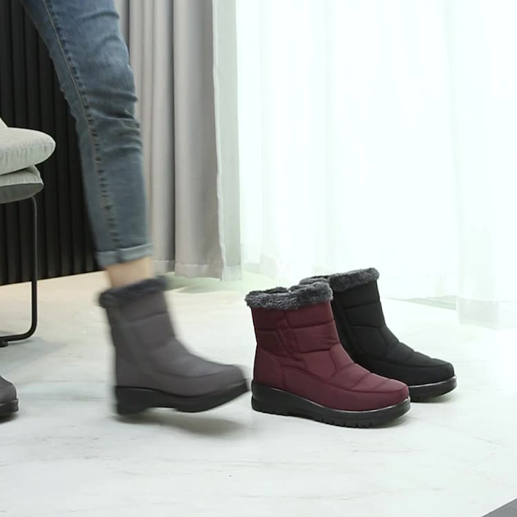 Waterproof Ankle Boots with Plush