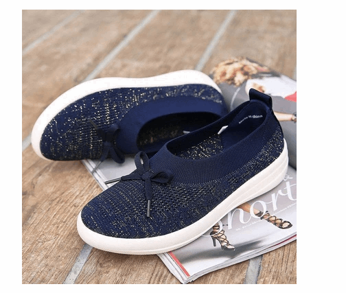 Flat with breathable mesh shoes women