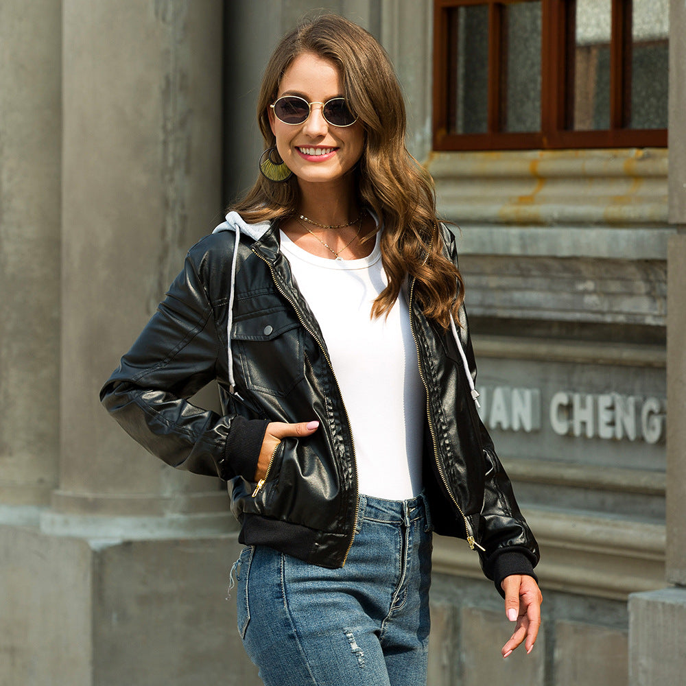 Leather jacket for women