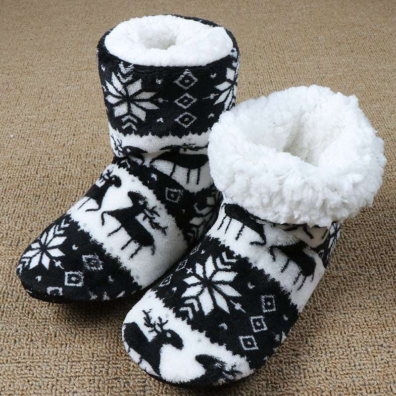 Christmas Shoes Indoor Socks Shoes Warm Plush House Slippers