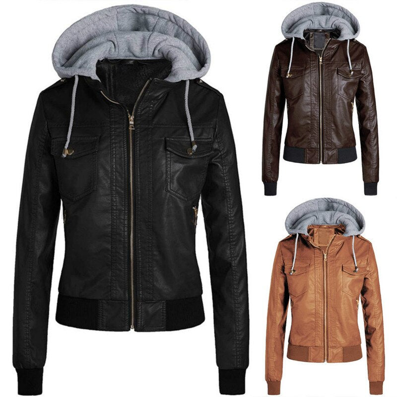 Leather jacket for women