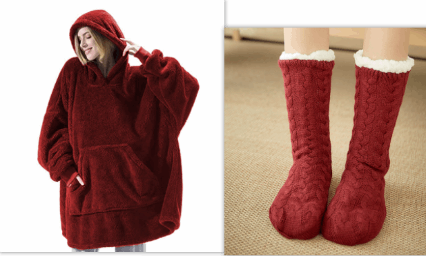 Hoodie Sweatshirt With Blanket