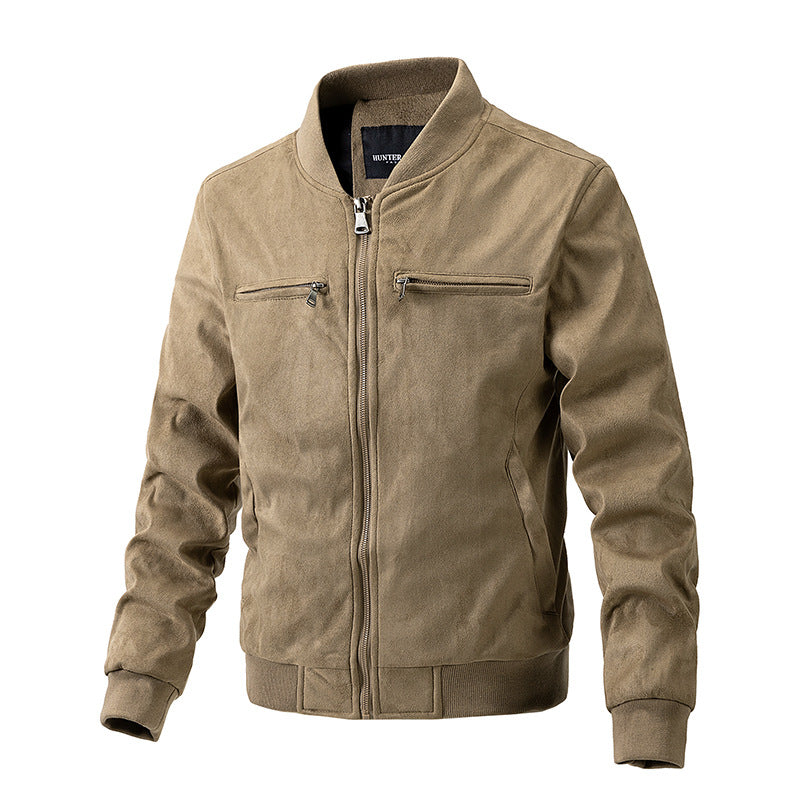 Men's Jacket Double Zipper Pocket