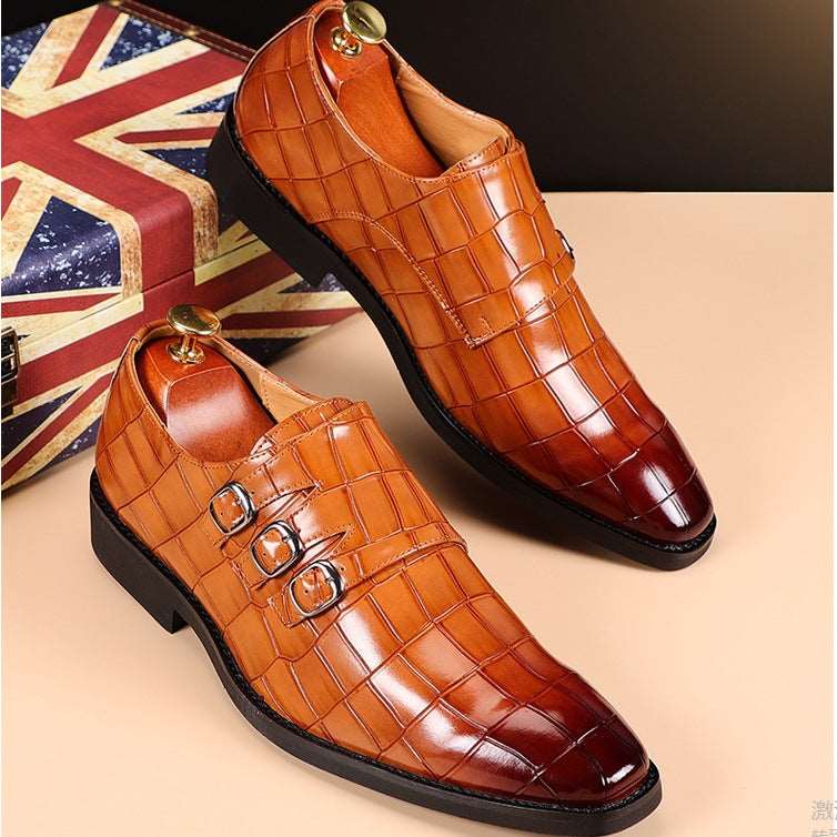 Breathable Men's All-match Business Plus Size Leather Shoes