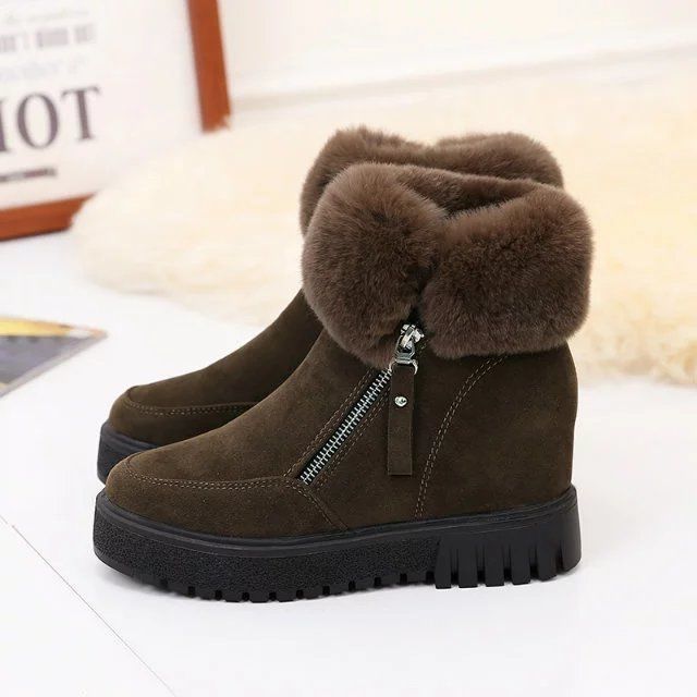 Snow Boots Women Short Hairy Boots