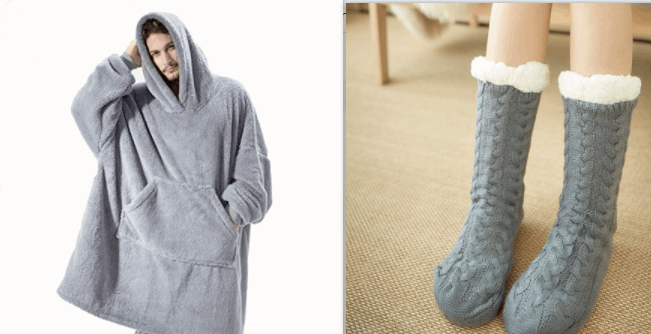 Hoodie Sweatshirt With Blanket