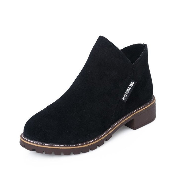 Winter Boots Cotton Square Heel