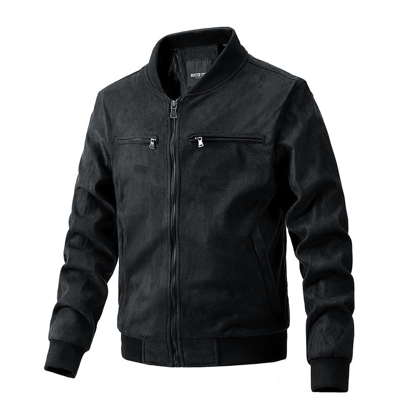 Men's Jacket Double Zipper Pocket