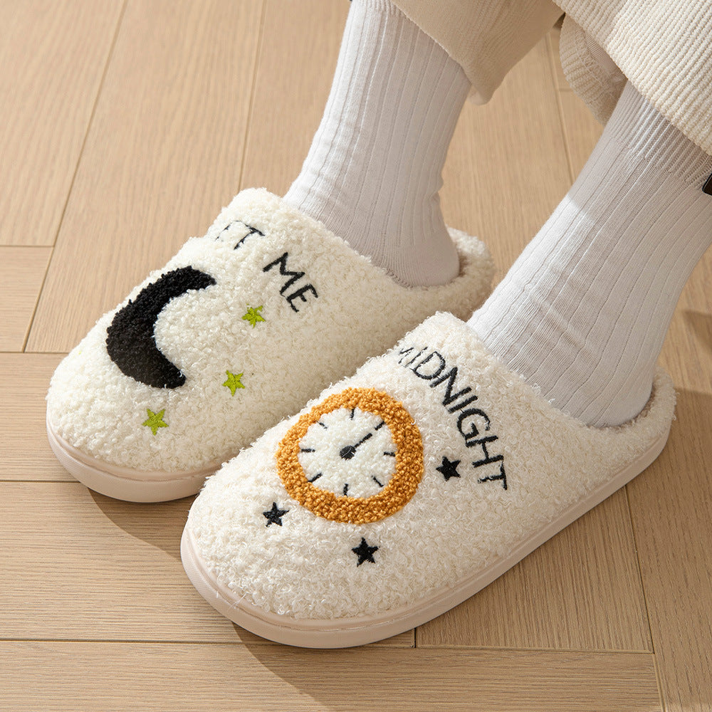 Moon And Clock   Slipper