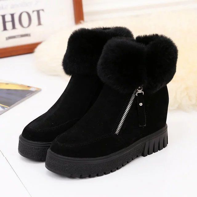 Snow Boots Women Short Hairy Boots