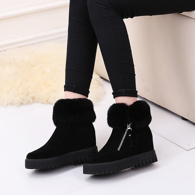 Snow Boots Women Short Hairy Boots