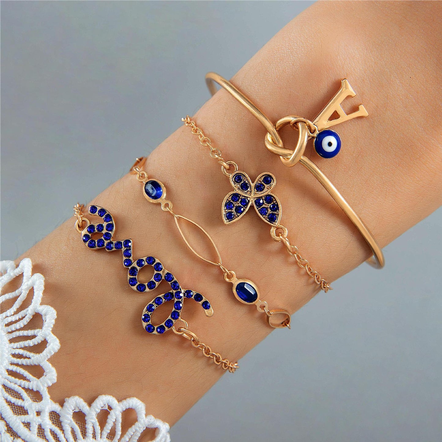 Love Butterfly Bracelet Set