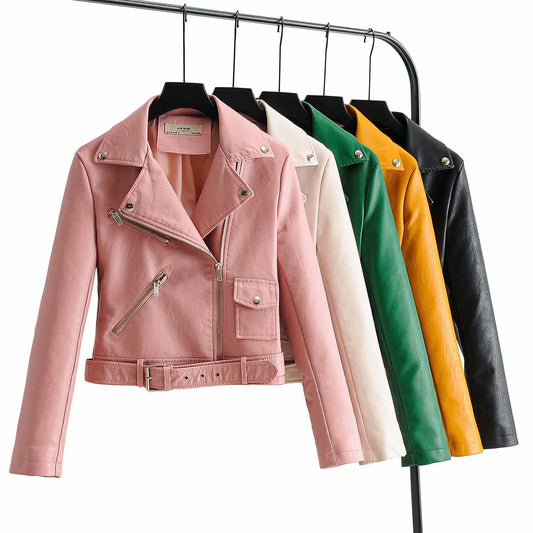 New Style Leather women Jacket