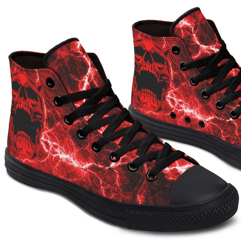 Men& Women Print High-top Canvas Shoes