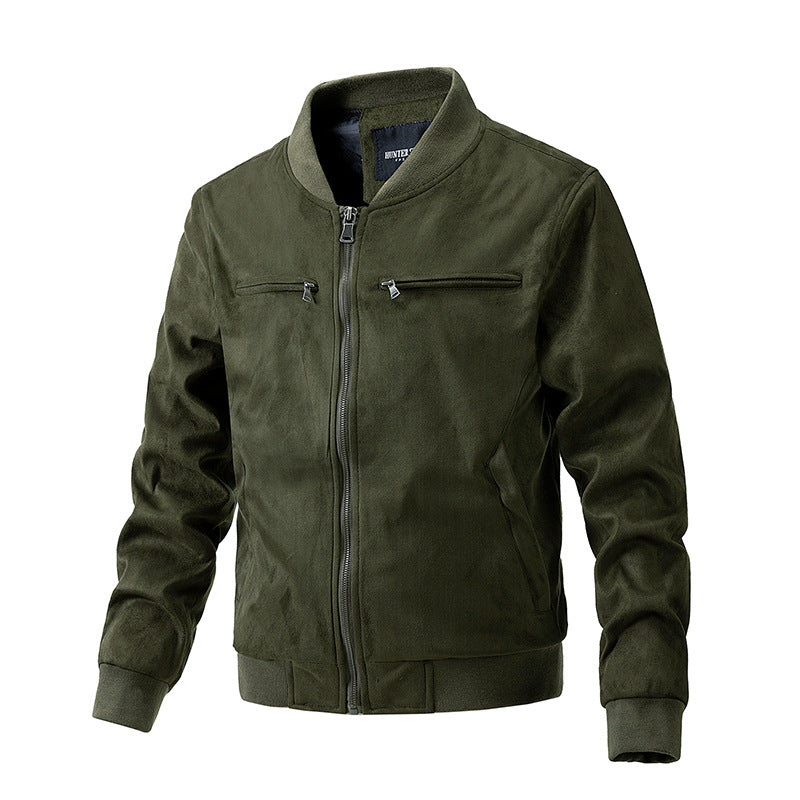 Men's Jacket Double Zipper Pocket