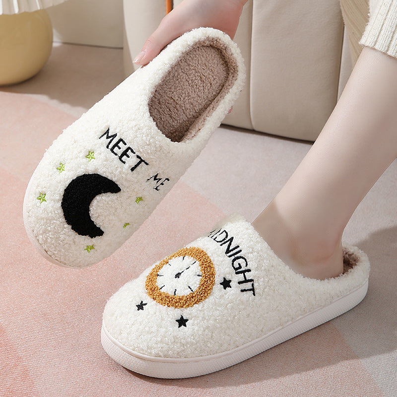 Moon And Clock   Slipper