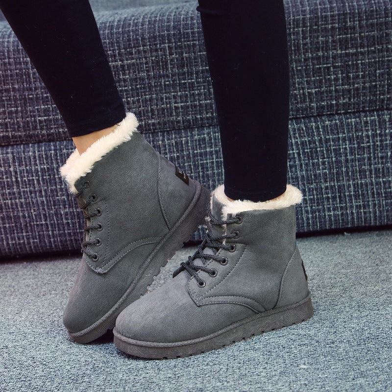 Winter Snow Boots Lace Up Platform