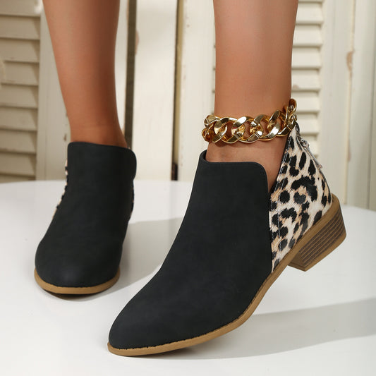 Leopard Boots Women Pointed