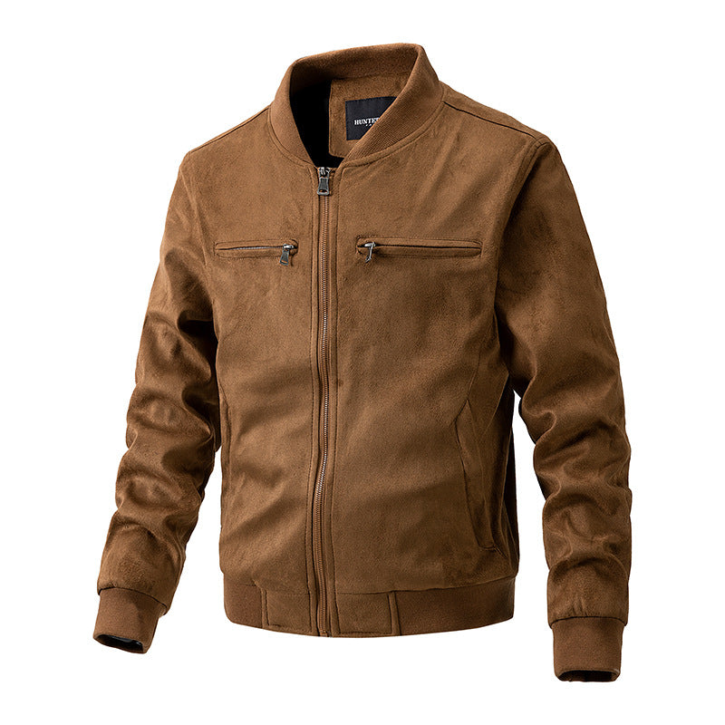 Men's Jacket Double Zipper Pocket