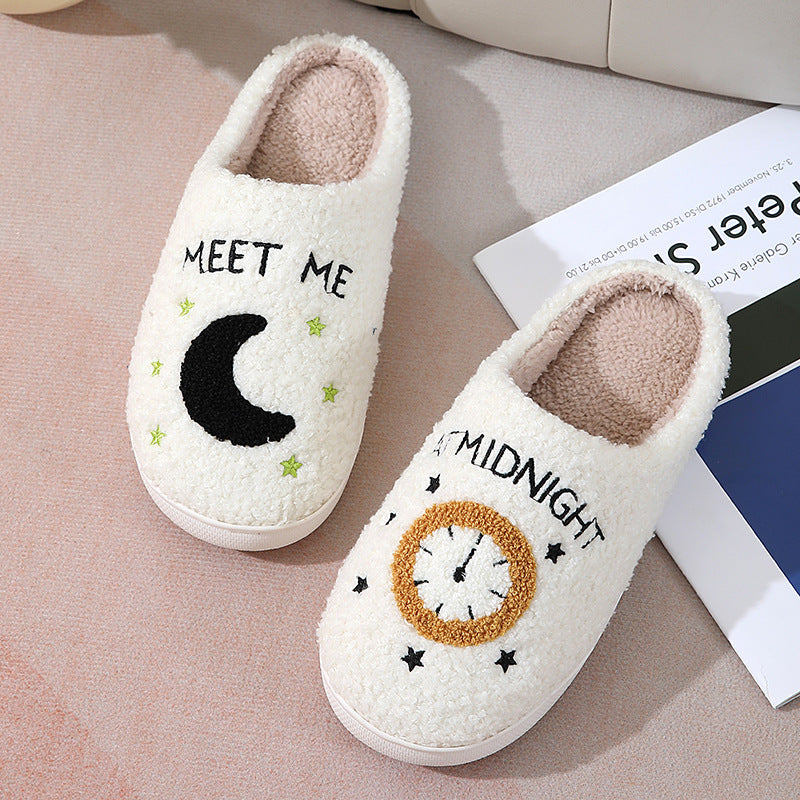 Moon And Clock   Slipper