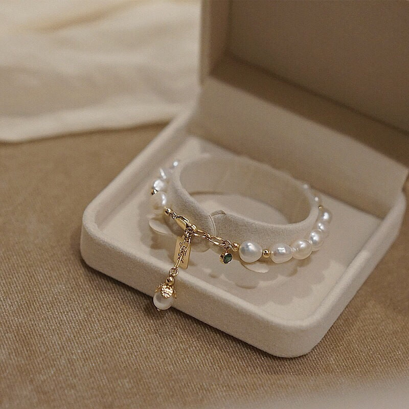 Natural Zircon Pearl Bracelet Luxury