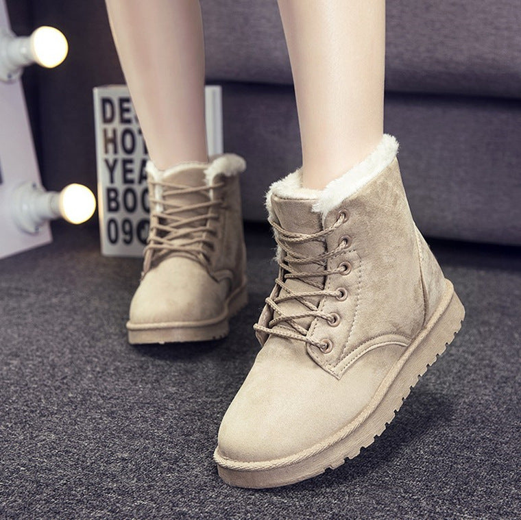 Winter Snow Boots Lace Up Platform