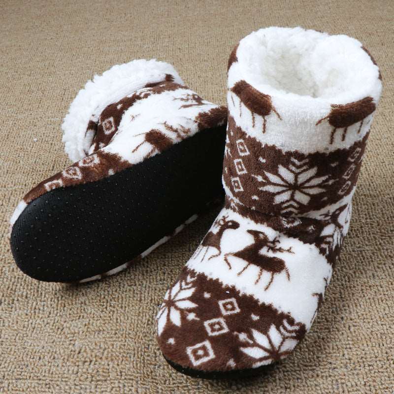 Christmas Shoes Indoor Socks Shoes Warm Plush House Slippers